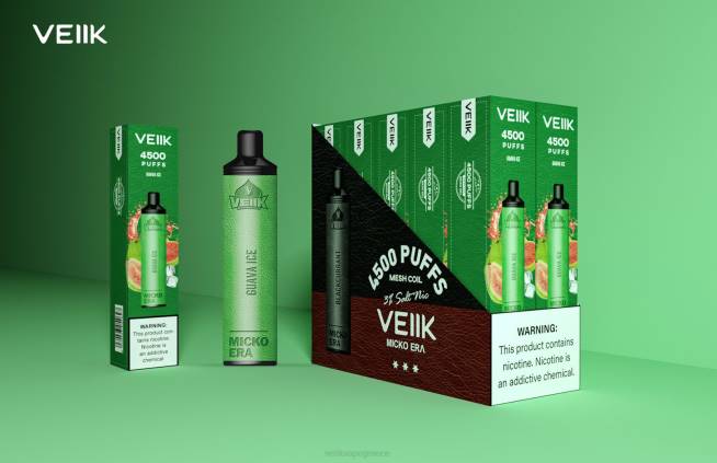 VEIIK Micko Era 4500 ρουφηξιές μιας χρήσης 30 mg - VEIIK airo Greece πάγος γκουάβα 8RXJ2