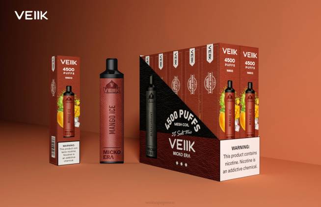 VEIIK Micko Era 4500 ρουφηξιές μιας χρήσης 30 mg - VEIIK vape Athens πάγος μάνγκο 8RXJ8