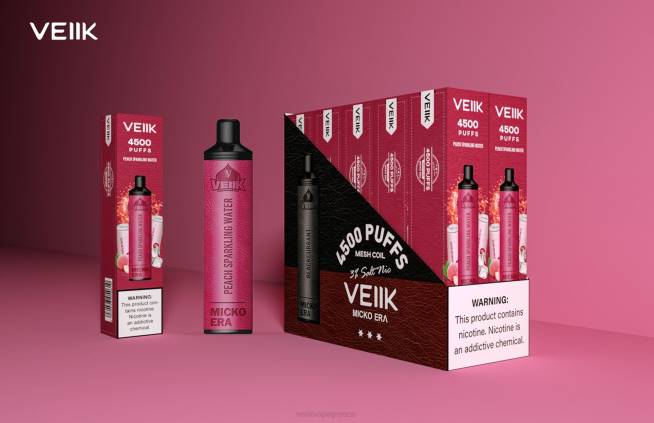 VEIIK Micko Era 4500 ρουφηξιές μιας χρήσης 30 mg - VEIIK vape Greece ροδάκινο ανθρακούχο νερό 8RXJ3